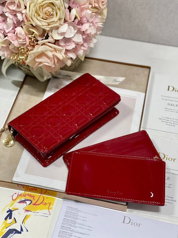 1:1 Replica Christian Dior Lady Dior Pouch Red, For Women, Women’s Handbags 8.5in/21.5cm CD S0204OVRB_M323