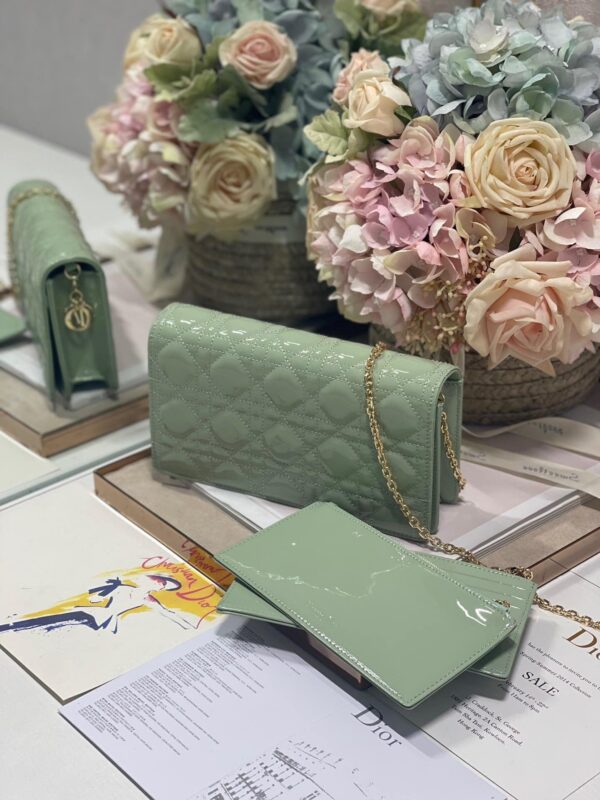 1:1 Replica Christian Dior Lady Dior Pouch Seafoam, For Women, Women’s Handbags 8.5in/21.5cm CD