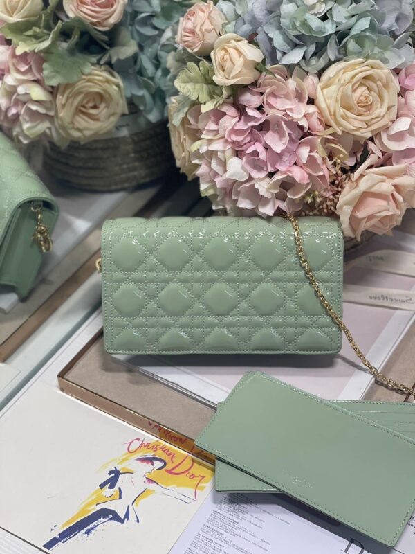 1:1 Replica Christian Dior Lady Dior Pouch Seafoam, For Women, Women’s Handbags 8.5in/21.5cm CD