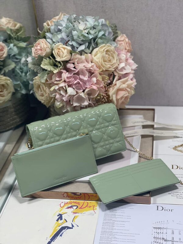 1:1 Replica Christian Dior Lady Dior Pouch Seafoam, For Women, Women’s Handbags 8.5in/21.5cm CD