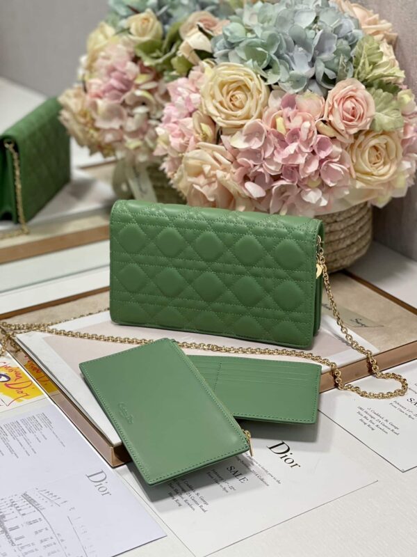 1:1 Replica Christian Dior Lady Dior Pouch Turquoise, For Women, Women’s Handbags 8.5in/21.5cm CD