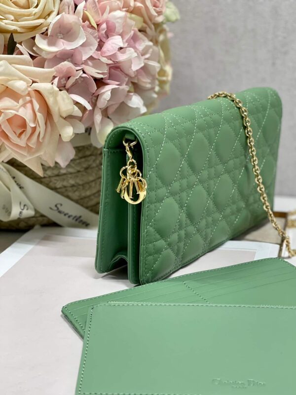 1:1 Replica Christian Dior Lady Dior Pouch Turquoise, For Women, Women’s Handbags 8.5in/21.5cm CD