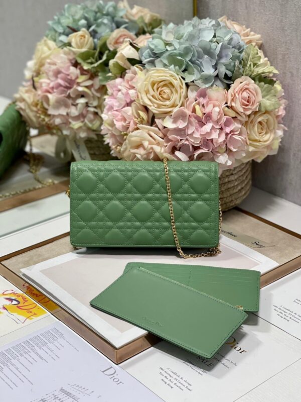 1:1 Replica Christian Dior Lady Dior Pouch Turquoise, For Women, Women’s Handbags 8.5in/21.5cm CD