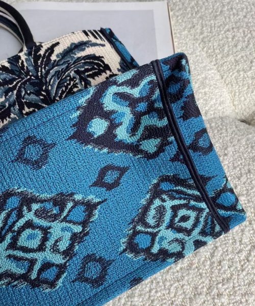 1:1 Replica Christian Dior Large Blue Multicolor Dior Book Tote Canvas For Women 42cm/16.5in CD