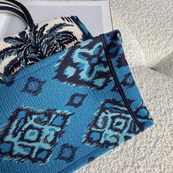 1:1 Replica Christian Dior Large Blue Multicolor Dior Book Tote Canvas For Women 42cm/16.5in CD