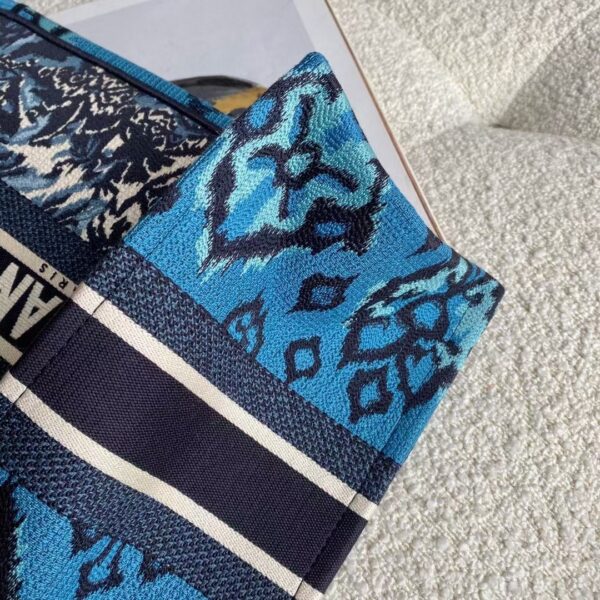 1:1 Replica Christian Dior Large Blue Multicolor Dior Book Tote Canvas For Women 42cm/16.5in CD