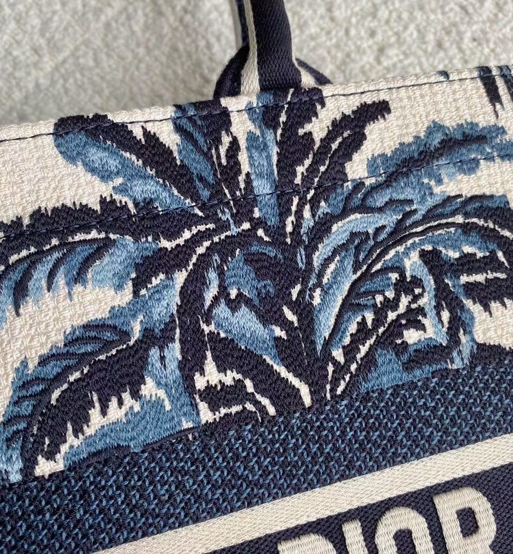 1:1 Replica Christian Dior Large Blue Multicolor Dior Book Tote Canvas For Women 42cm/16.5in CD