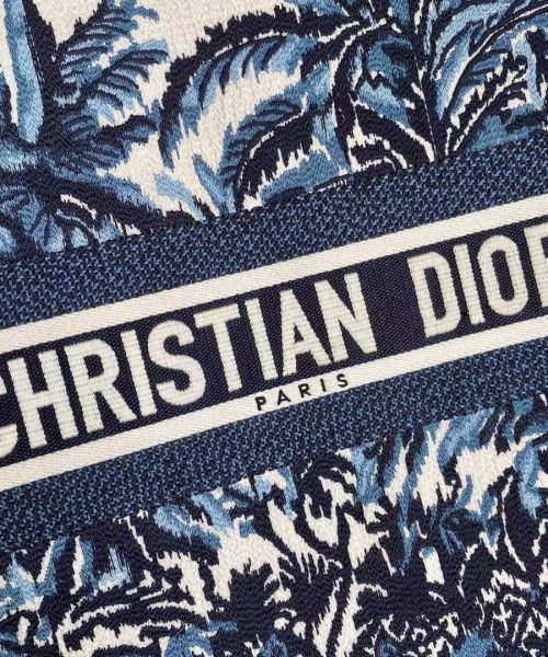 1:1 Replica Christian Dior Large Blue Multicolor Dior Book Tote Canvas For Women 42cm/16.5in CD