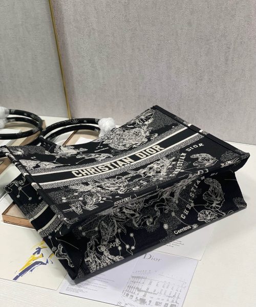 1:1 Replica Christian Dior Large Dior Book Tote Black And White, For Women, Women’s Handbags 16.5in/42cm CD