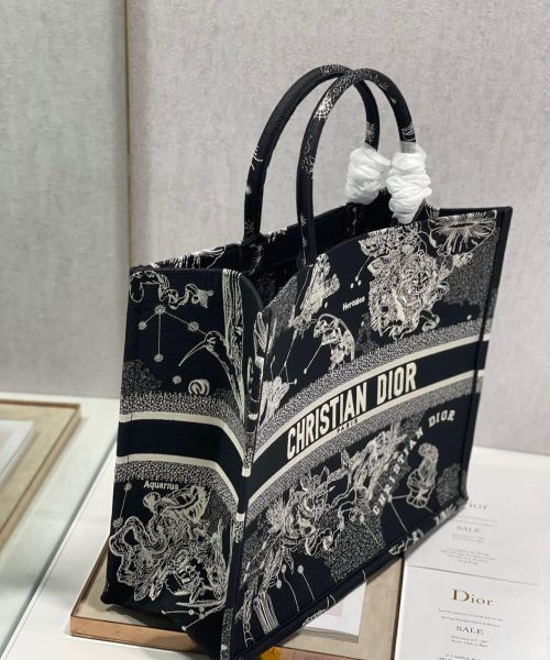 1:1 Replica Christian Dior Large Dior Book Tote Black And White, For Women, Women’s Handbags 16.5in/42cm CD