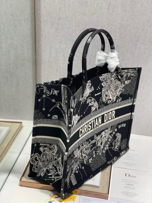 1:1 Replica Christian Dior Large Dior Book Tote Black And White, For Women, Women’s Handbags 16.5in/42cm CD