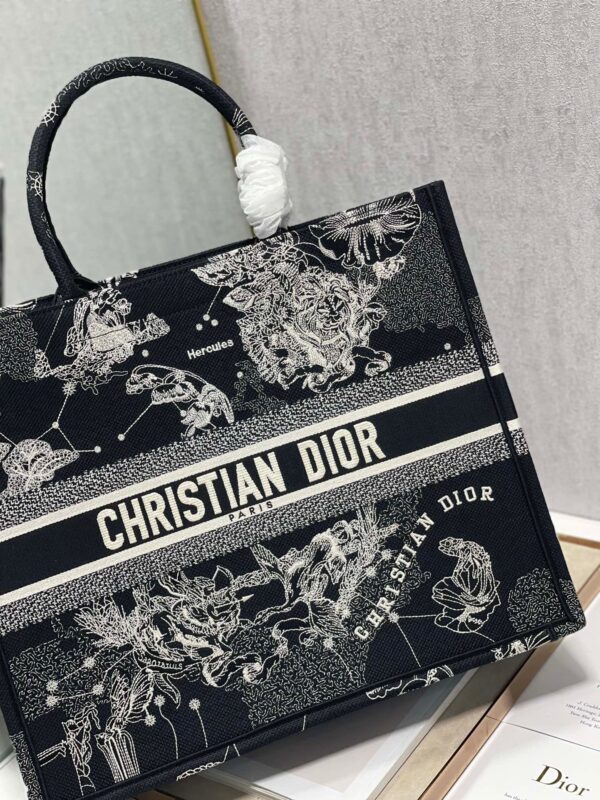 1:1 Replica Christian Dior Large Dior Book Tote Black And White, For Women, Women’s Handbags 16.5in/42cm CD