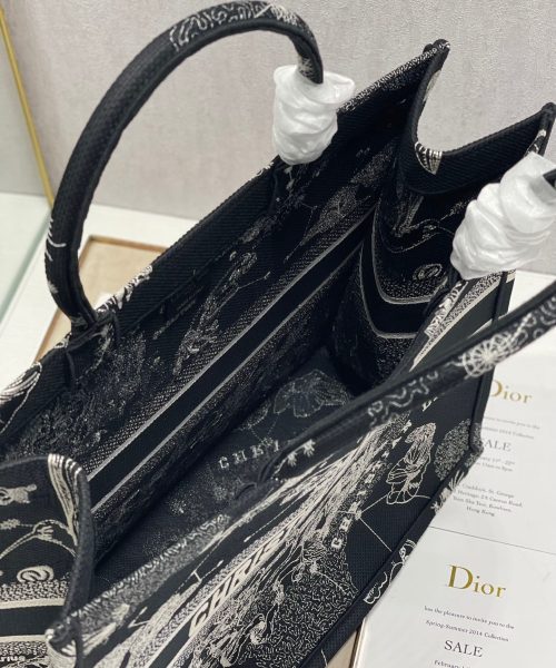 1:1 Replica Christian Dior Large Dior Book Tote Black And White, For Women, Women’s Handbags 16.5in/42cm CD