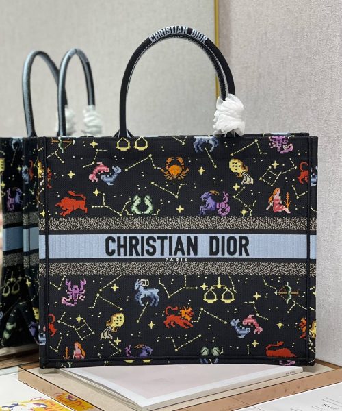 1:1 Replica Christian Dior Large Dior Book Tote Black, For Women, Women’s Handbags 16.5in/42cm CD