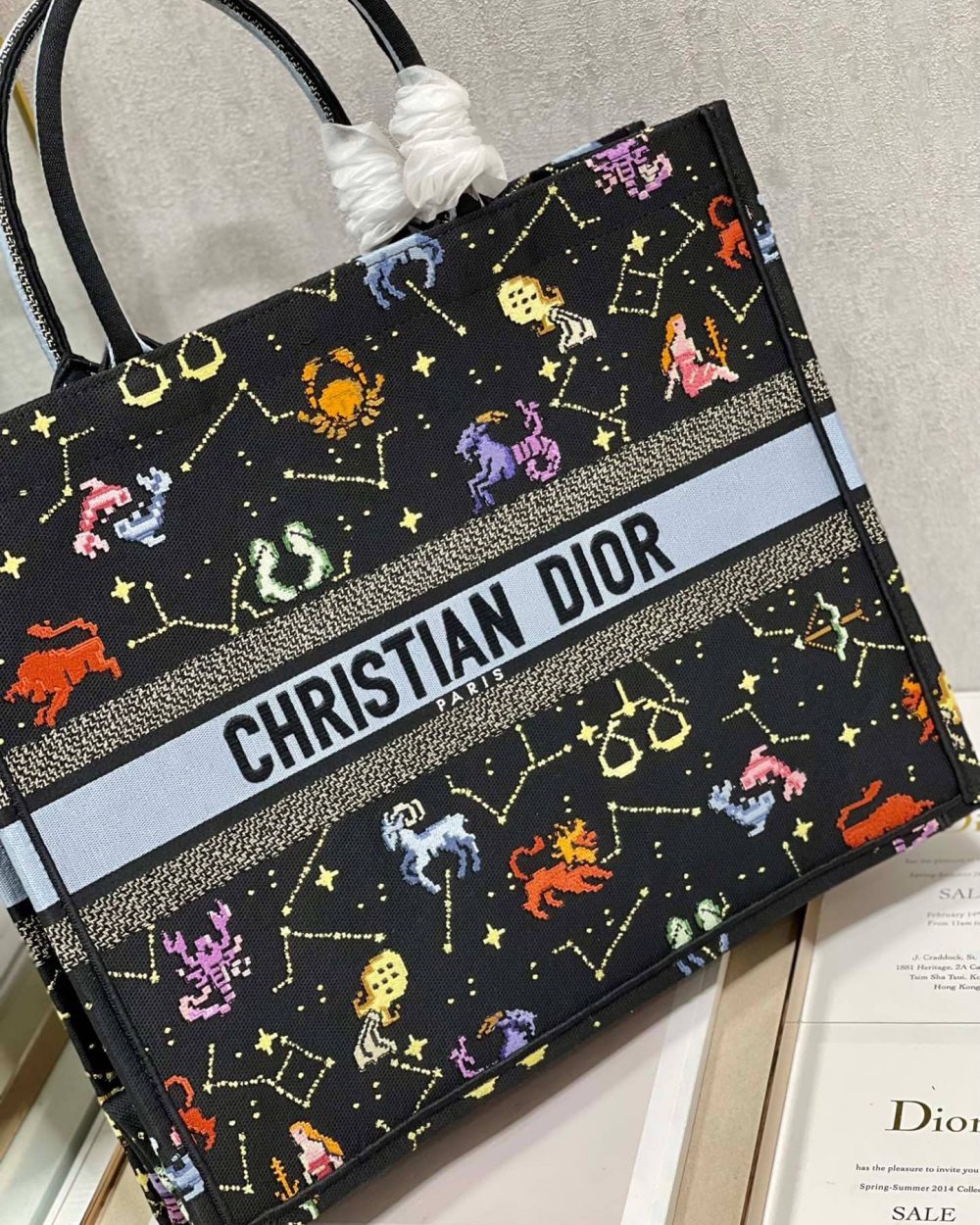 1:1 Replica Christian Dior Large Dior Book Tote Black, For Women, Women’s Handbags 16.5in/42cm CD