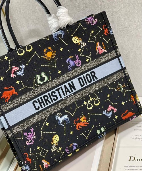 1:1 Replica Christian Dior Large Dior Book Tote Black, For Women, Women’s Handbags 16.5in/42cm CD