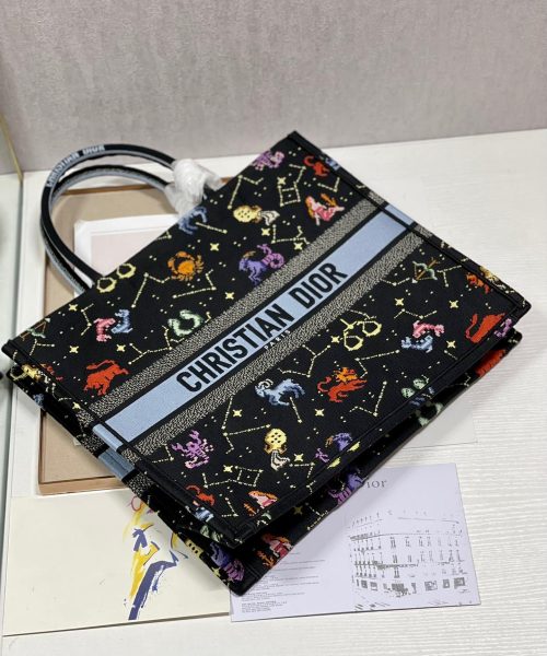 1:1 Replica Christian Dior Large Dior Book Tote Black, For Women, Women’s Handbags 16.5in/42cm CD