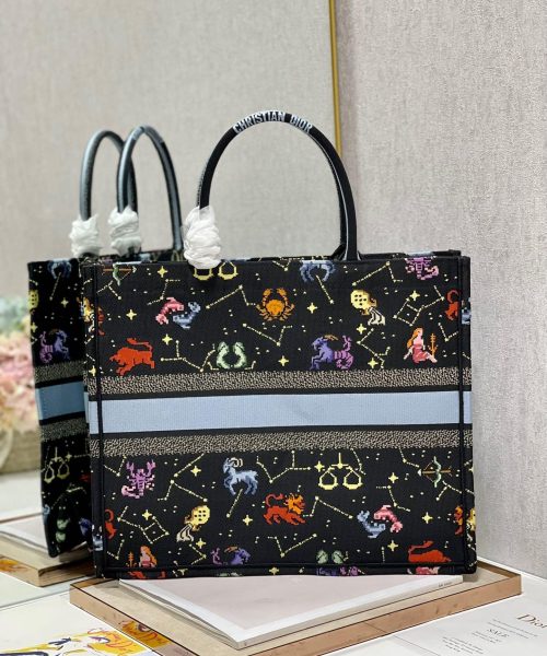 1:1 Replica Christian Dior Large Dior Book Tote Black, For Women, Women’s Handbags 16.5in/42cm CD