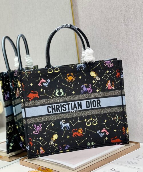 1:1 Replica Christian Dior Large Dior Book Tote Black, For Women, Women’s Handbags 16.5in/42cm CD