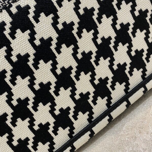 1:1 Replica Christian Dior Large Dior Book Tote Black Houndstooth Embroidery, Black/White, For Women Women’s Handbags, Shoulder Bags, 42cm CD