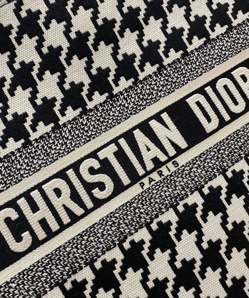 1:1 Replica Christian Dior Large Dior Book Tote Black Houndstooth Embroidery, Black/White, For Women Women’s Handbags, Shoulder Bags, 42cm CD