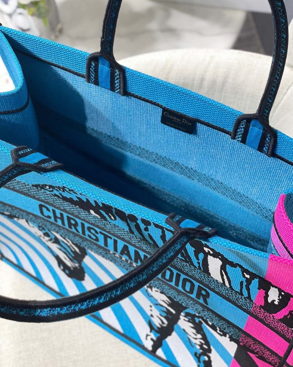 1:1 Replica Christian Dior Large Dior Book Tote Blue And Pink, For Women, Women’s Handbags 16.5in/42cm CD