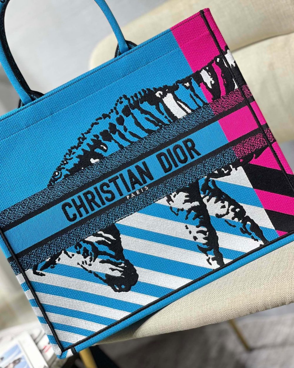 1:1 Replica Christian Dior Large Dior Book Tote Blue And Pink, For Women, Women’s Handbags 16.5in/42cm CD