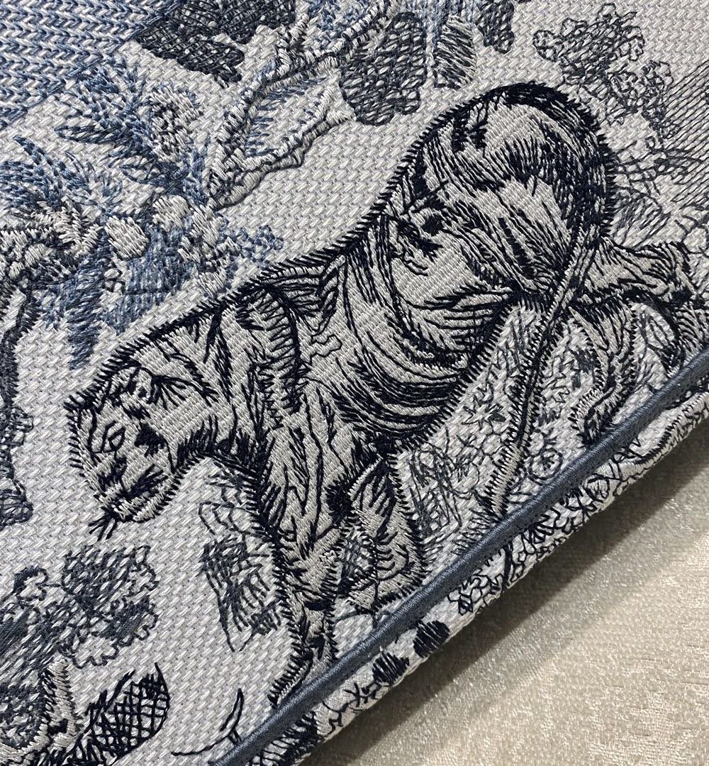 1:1 Replica Christian Dior Large Dior Book Tote Blue and White Cornely Embroidery, Blue, For Women Women’s Handbags, Shoulder Bags, 42cm CD M1286ZRGO_M928