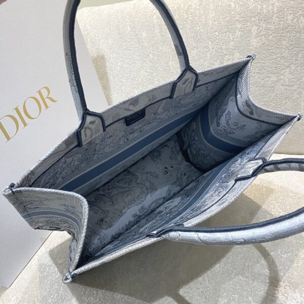 1:1 Replica Christian Dior Large Dior Book Tote Blue and White Cornely Embroidery, Blue, For Women Women’s Handbags, Shoulder Bags, 42cm CD M1286ZRGO_M928