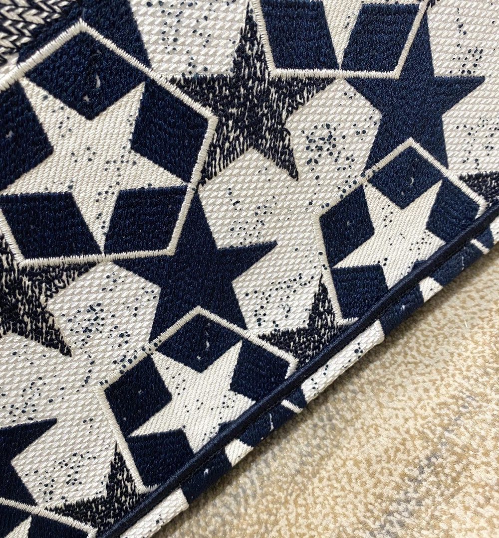 1:1 Replica Christian Dior Large Dior Book Tote Blue and White Dior Étoile Embroidery, Blue/White, For Women Women’s Handbags, 41cm CD M1286ZTQX_M928