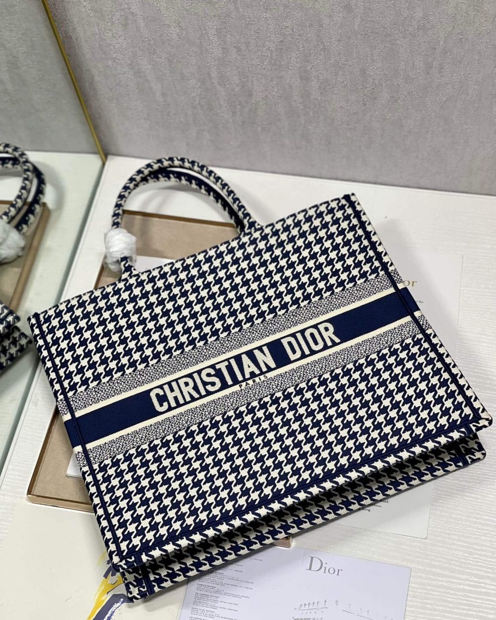 1:1 Replica Christian Dior Large Dior Book Tote Blue And White, For Women, Women’s Handbags 16.5in/42cm CD