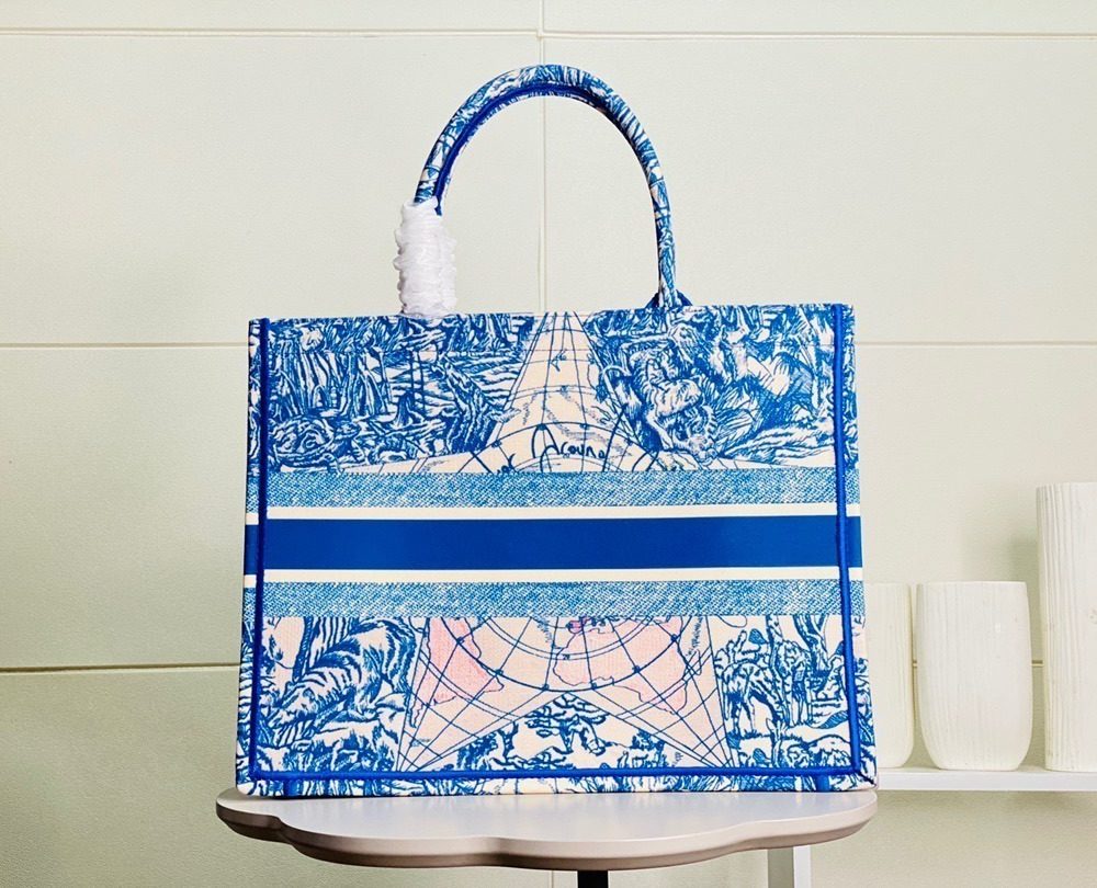 1:1 Replica Christian Dior Large Dior Book Tote Blue For Women 16.5in/42cm CD M1286ZRIW