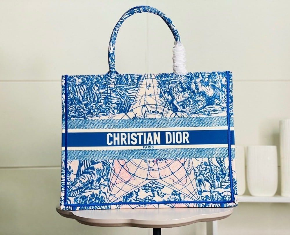 1:1 Replica Christian Dior Large Dior Book Tote Blue For Women 16.5in/42cm CD M1286ZRIW