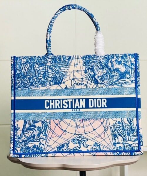 1:1 Replica Christian Dior Large Dior Book Tote Blue For Women 16.5in/42cm CD M1286ZRIW