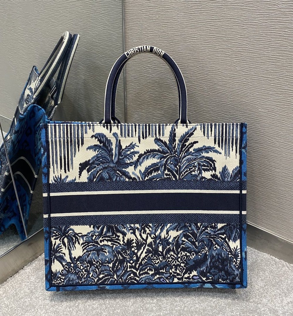 1:1 Replica Christian Dior Large Dior Book Tote Blue For Women 16.5in/42cm CD M1286ZRIW