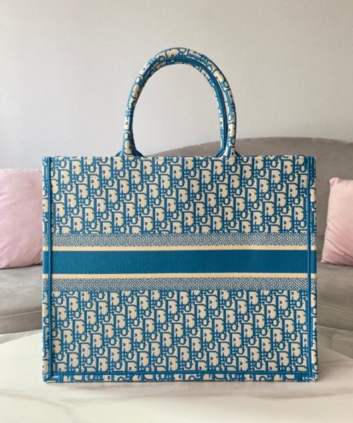 1:1 Replica Christian Dior Large Dior Book Tote Blue, For Women, Women’s Handbags 16.5in/42cm CD