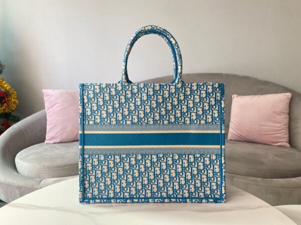 1:1 Replica Christian Dior Large Dior Book Tote Blue, For Women, Women’s Handbags 16.5in/42cm CD
