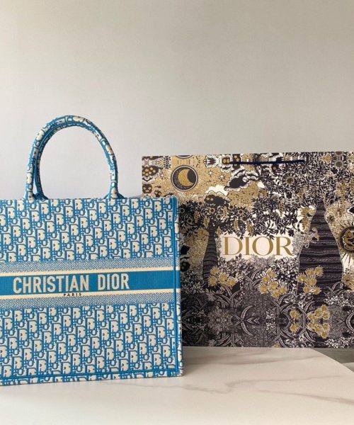1:1 Replica Christian Dior Large Dior Book Tote Blue, For Women, Women’s Handbags 16.5in/42cm CD