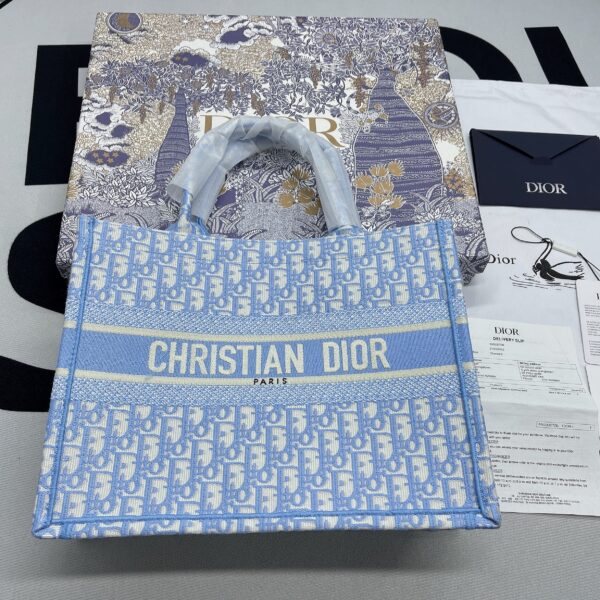 1:1 Replica Christian Dior Large Dior Book Tote Blue, For Women, Women’s Handbags 16.5in/42cm CD