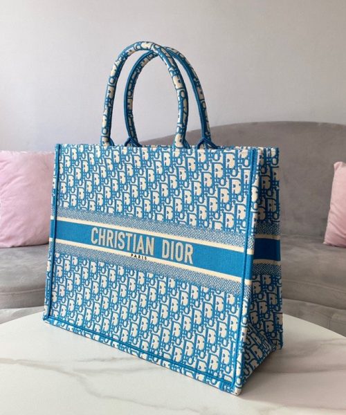 1:1 Replica Christian Dior Large Dior Book Tote Blue, For Women, Women’s Handbags 16.5in/42cm CD