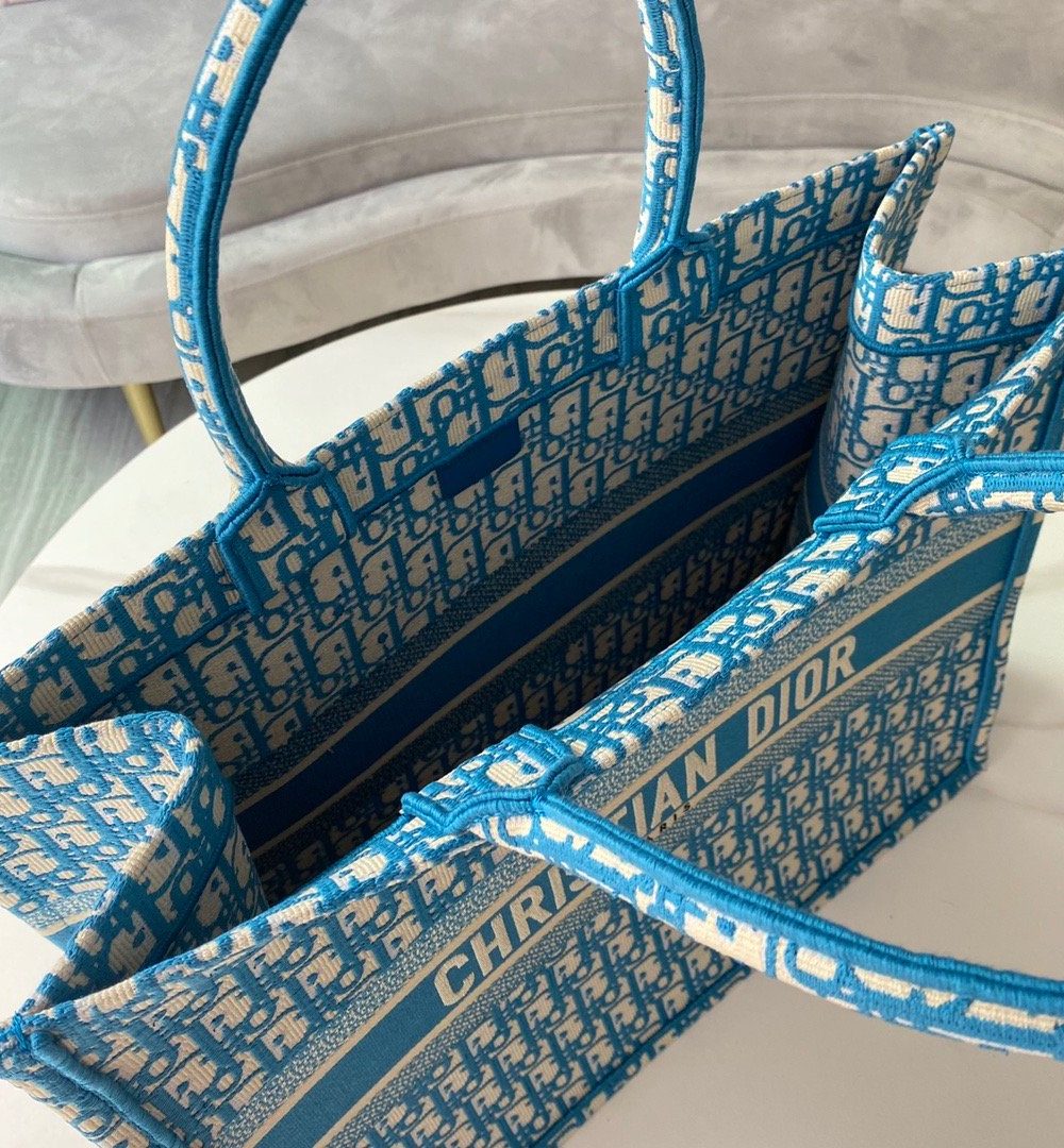 1:1 Replica Christian Dior Large Dior Book Tote Blue, For Women, Women’s Handbags 16.5in/42cm CD