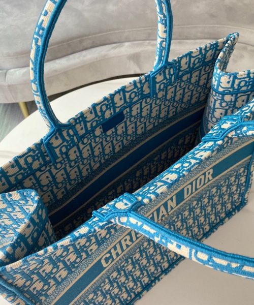 1:1 Replica Christian Dior Large Dior Book Tote Blue, For Women, Women’s Handbags 16.5in/42cm CD