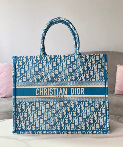 1:1 Replica Christian Dior Large Dior Book Tote Blue, For Women, Women’s Handbags 16.5in/42cm CD