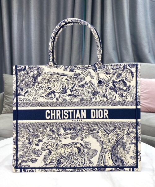 1:1 Replica Christian Dior Large Dior Book Tote Blue Multicolor, For Women, Women’s Handbags 16.5in/42cm CD