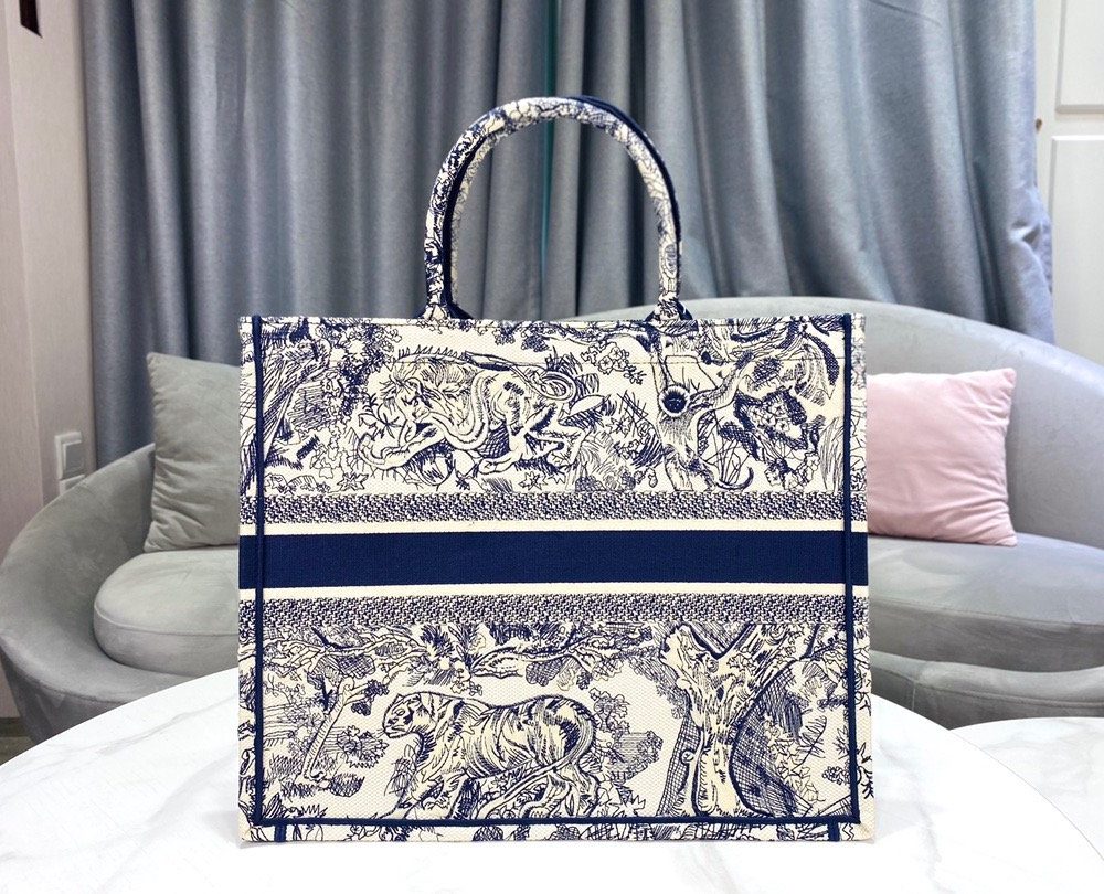 1:1 Replica Christian Dior Large Dior Book Tote Blue Multicolor, For Women, Women’s Handbags 16.5in/42cm CD
