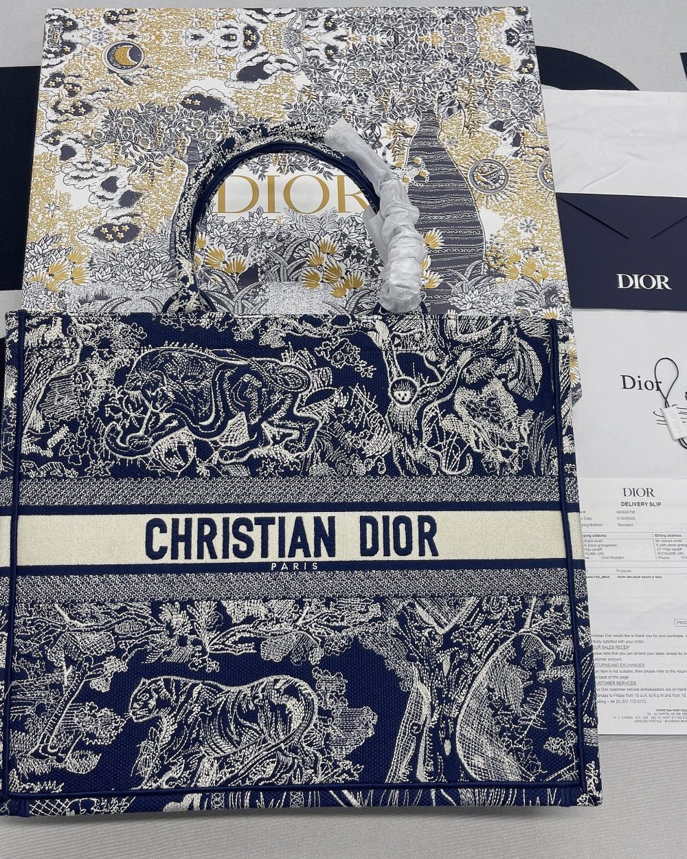 1:1 Replica Christian Dior Large Dior Book Tote Blue Multicolor, For Women, Women’s Handbags 16.5in/42cm CD M1286ZRGO_M928