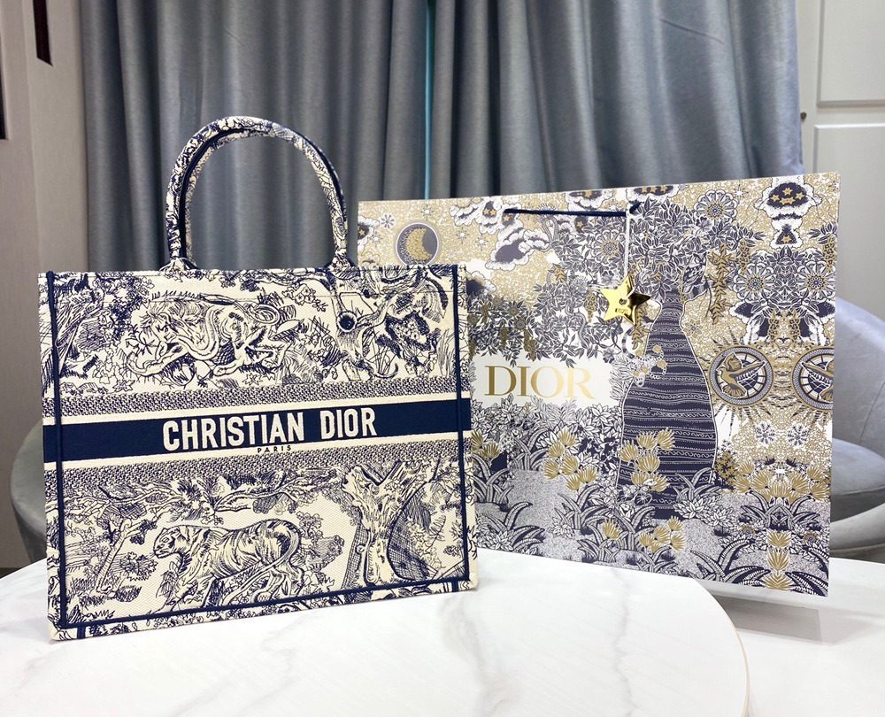 1:1 Replica Christian Dior Large Dior Book Tote Blue Multicolor, For Women, Women’s Handbags 16.5in/42cm CD