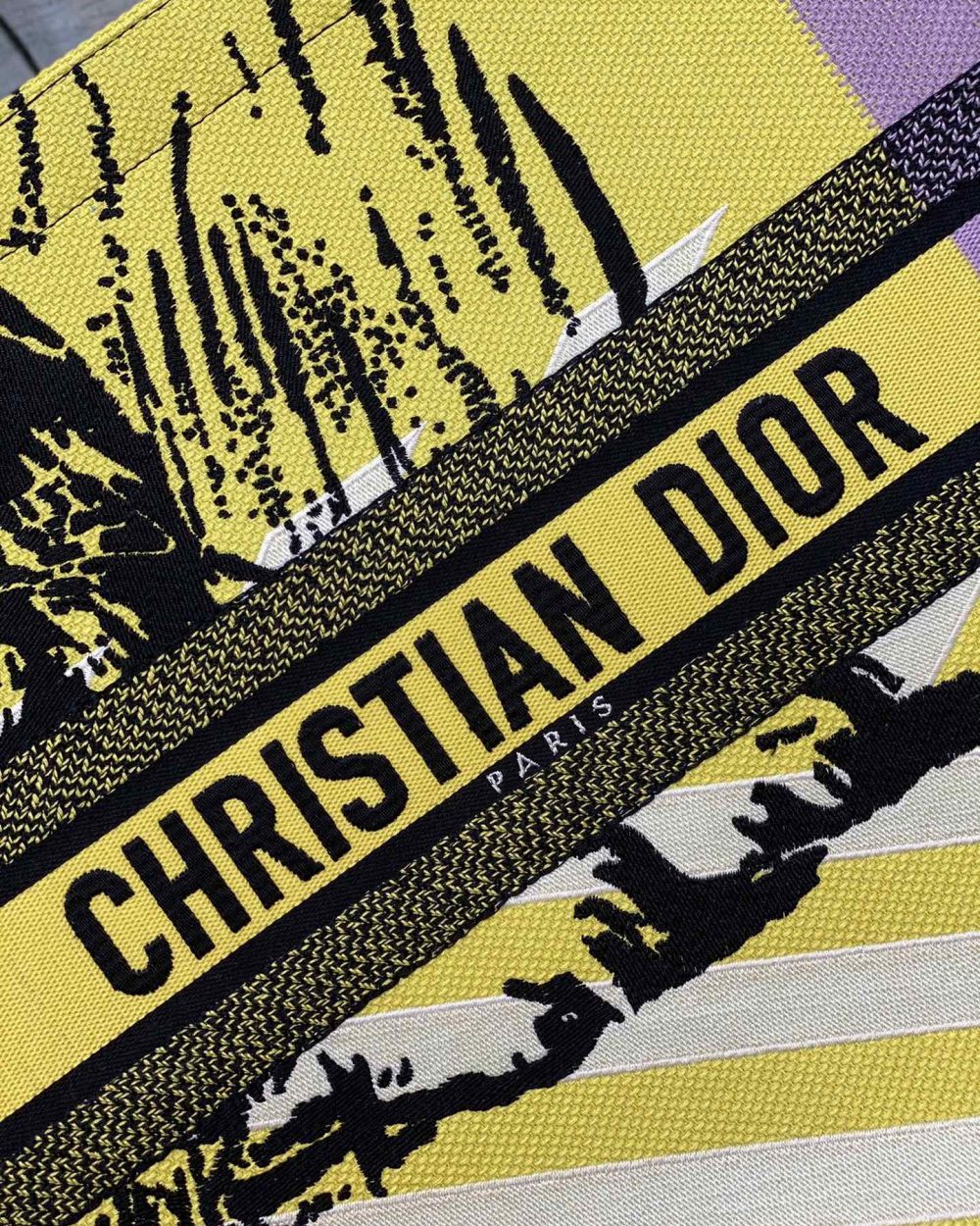 1:1 Replica Christian Dior Large Dior Book Tote Bright Yellow and Pink D-Jungle Pop Embroidery, Yellow/Pink, For Women Women’s Handbags, 41cm CD M1286ZRON_M886