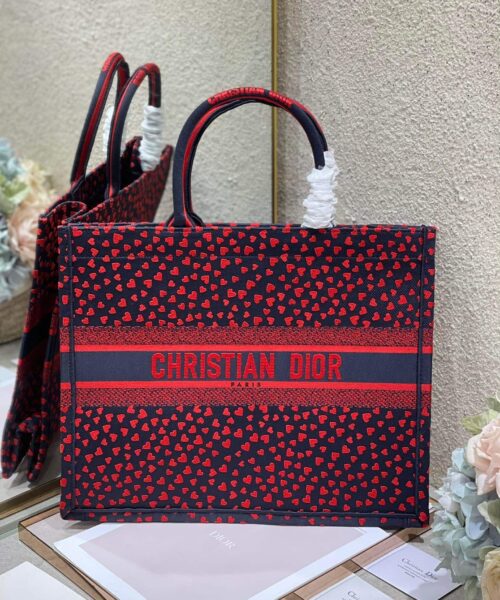 1:1 Replica Christian Dior Large Dior Book Tote Crimson Multicolor, For Women, Women’s Handbags 16.5in/42cm CD