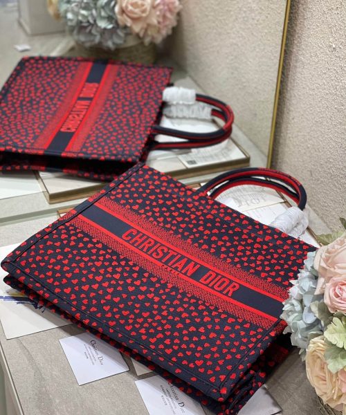 1:1 Replica Christian Dior Large Dior Book Tote Crimson Multicolor, For Women, Women’s Handbags 16.5in/42cm CD